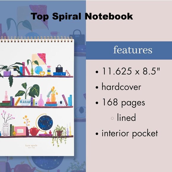 kate spade new york Large College Ruled Notebook, Charmed Library - Picture 4 of 6